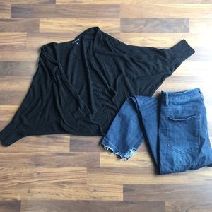 EXPRESS bat wing cardigan, black